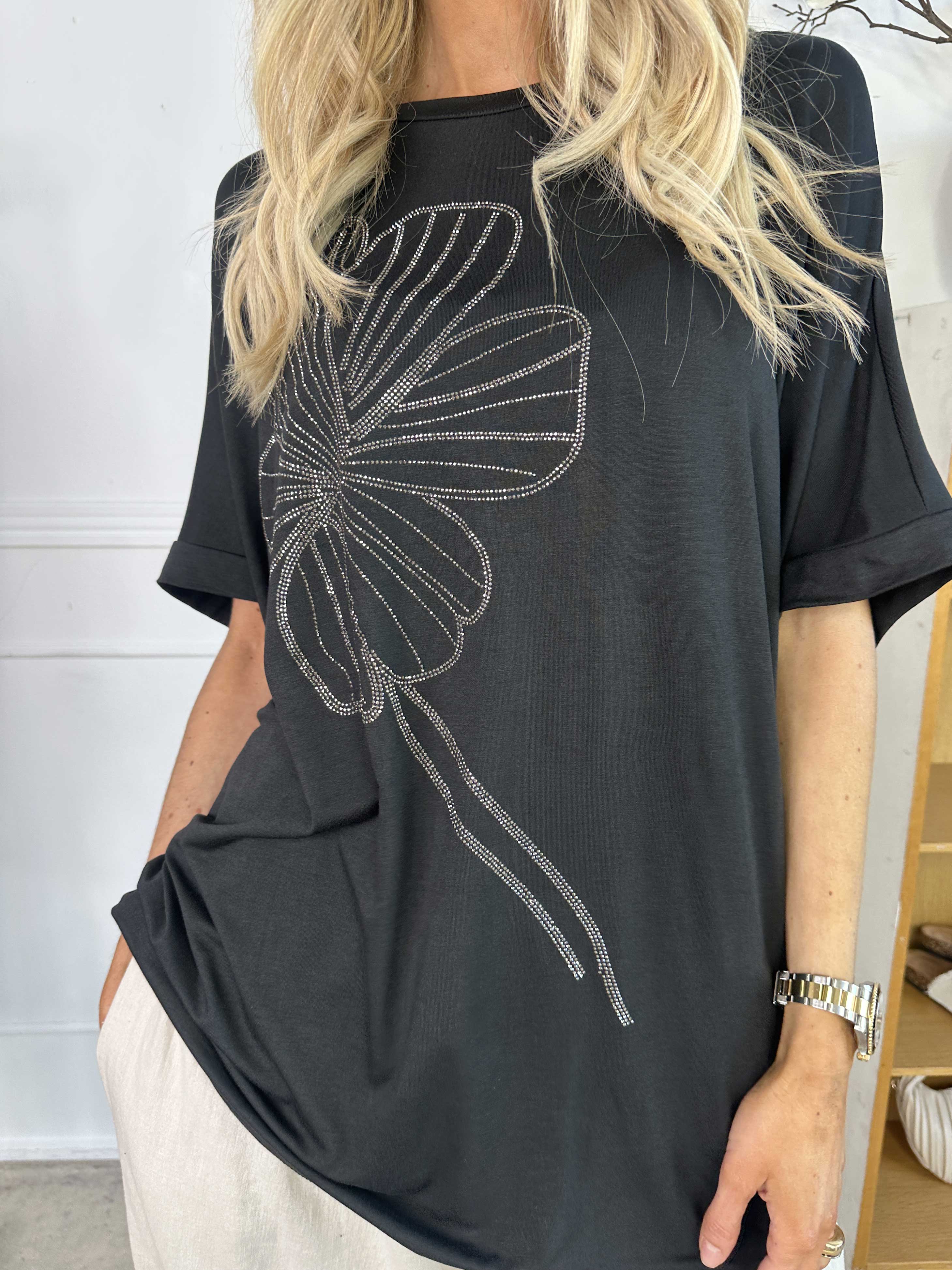 Reece - Blød t-shirt i viskose med similisten